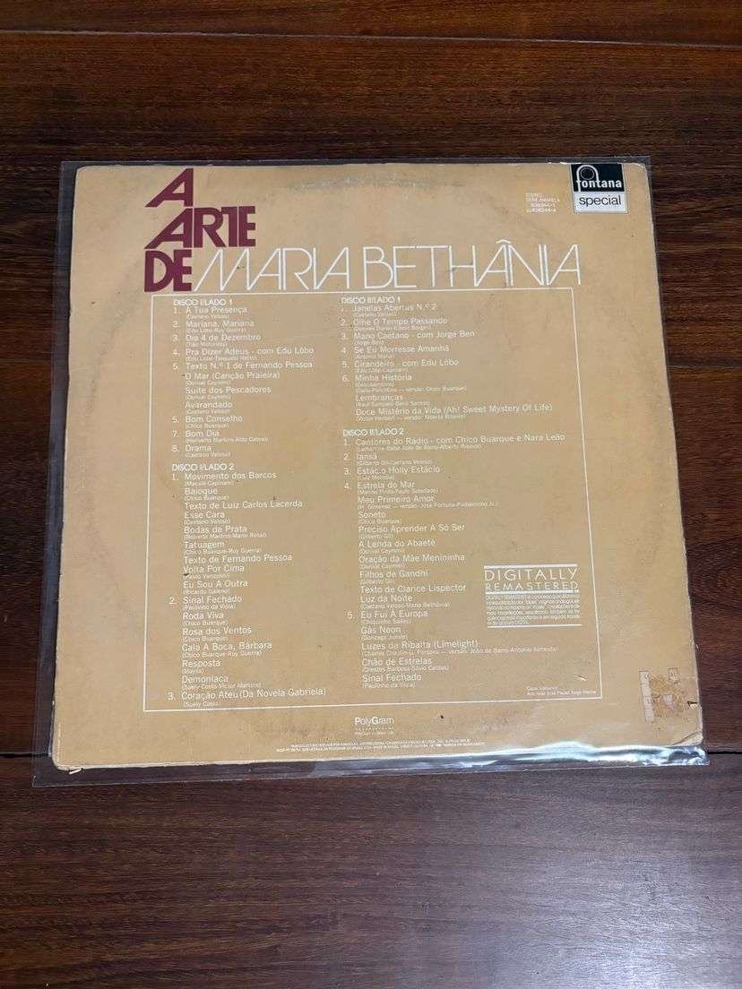 Lp Maria Bethânia - A Arte de Maria Bethânia (1988) - Imagem 2
