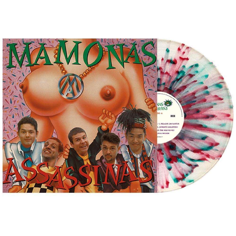 Lp Mamonas Assassinas - Mamonas Assassinas (1995) Lacrado Vinil Splatter Rosa e Verde - Imagem 3