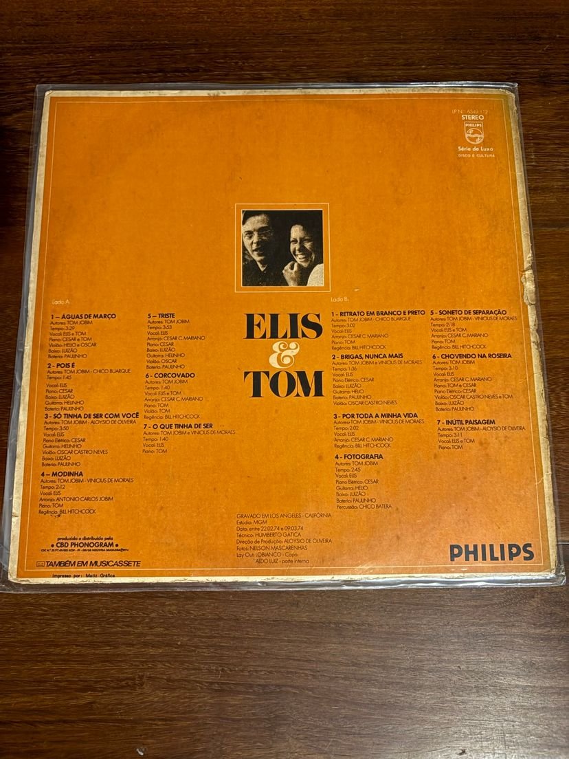 Lp Elis Regina e Tom Jobim - Elis e Tom (1974) - Imagem 2