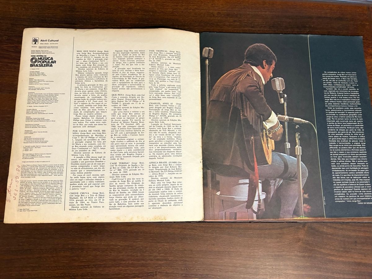 Lp Jorge Ben - Nova História da Música Popular Brasileira (1977) - Imagem 3