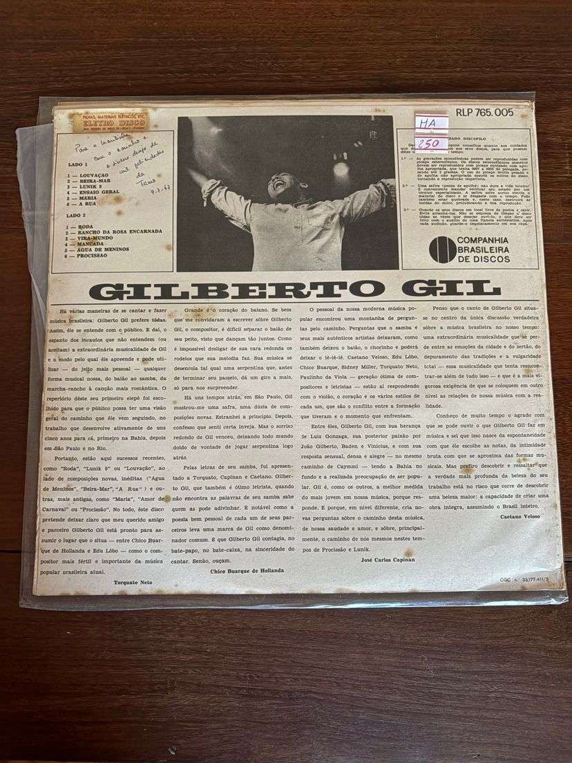 Lp Gilberto Gil - Louvação (1967) - Imagem 2