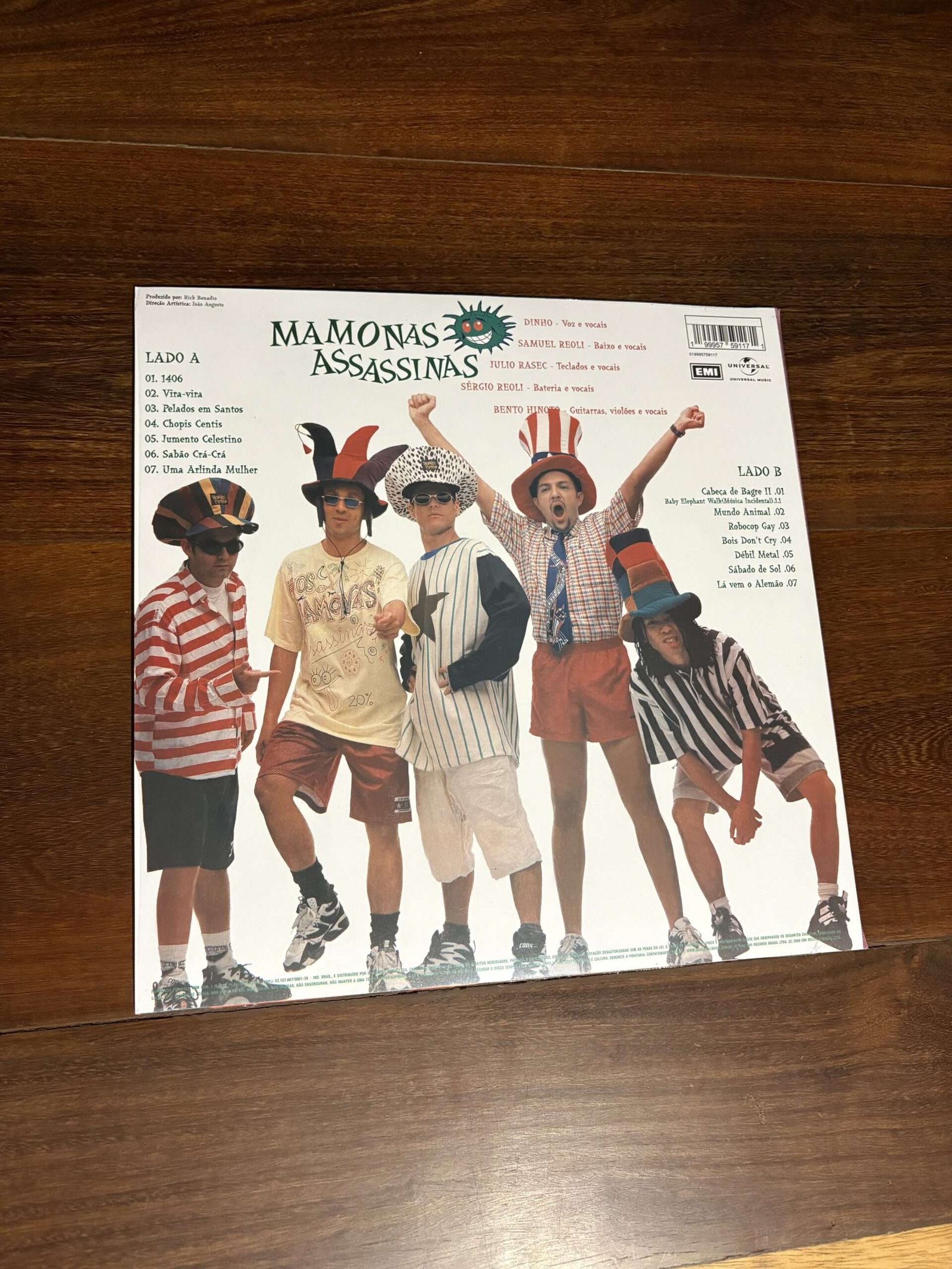 Lp Mamonas Assassinas - Mamonas Assassinas (1995) Lacrado Vinil Splatter Rosa e Verde - Imagem 2