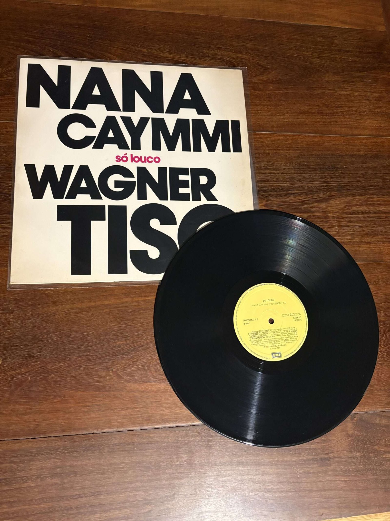 Lp Nana Caymmi e Wagner Tiso - Só Louco (1989) - Imagem 3