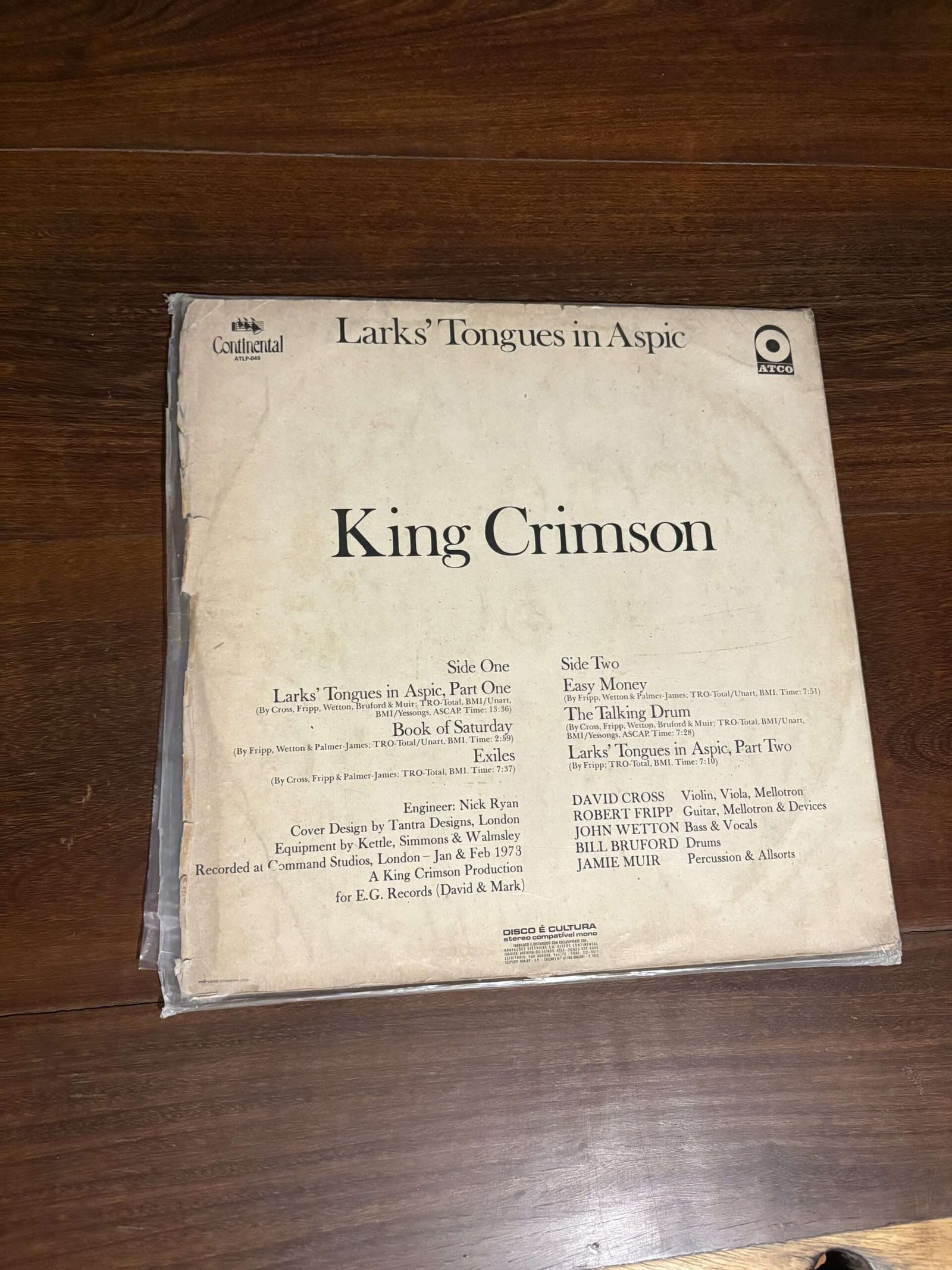 Lp King Crimson - Larks' Tongues in Aspic (1973) - Imagem 2
