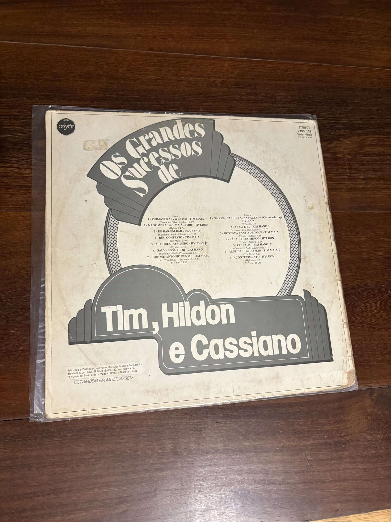 Lp Tim Maia, Hildon e Cassiano - Os Grandes Sucesso de Tim, Hildon e Cassiano (1980) - Imagem 2
