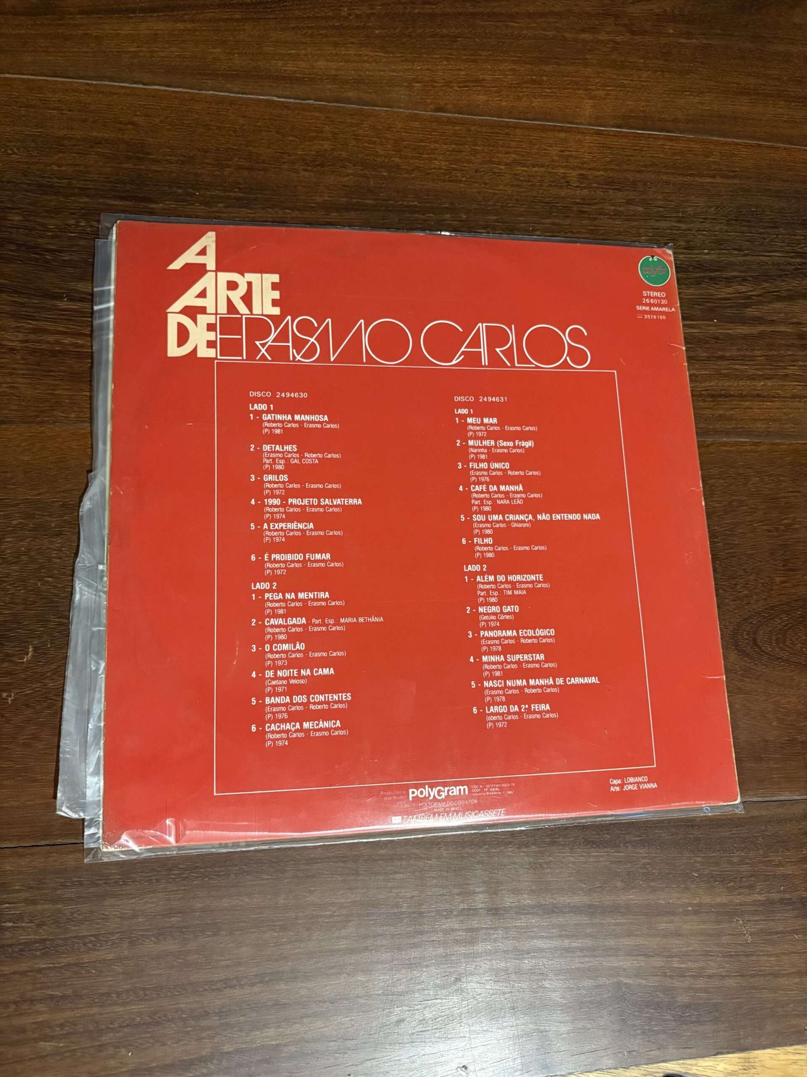 Lp Erasmo Carlos - A Arte de Erasmo Carlos (1982) Duplo - Imagem 2