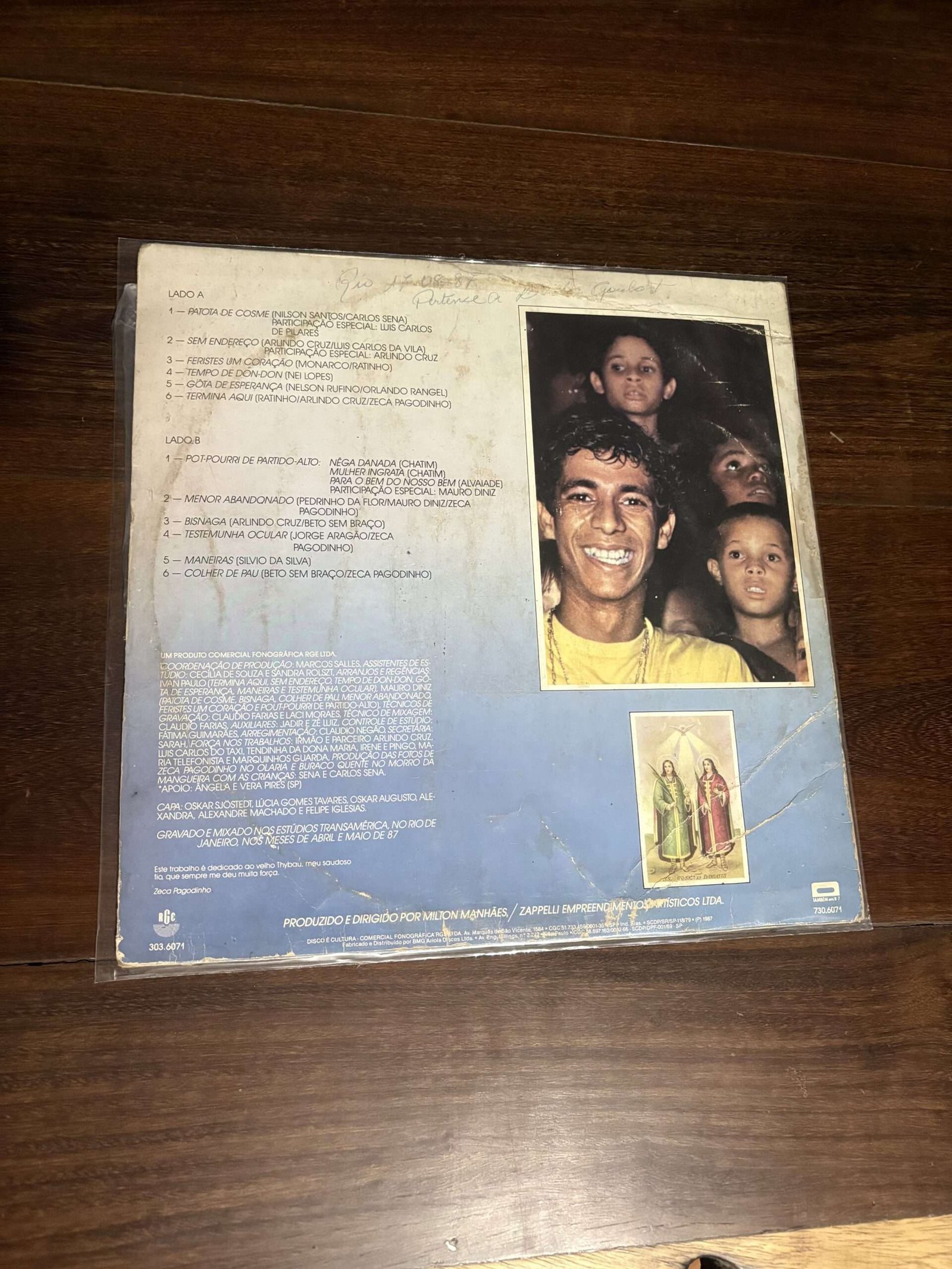 Lp Zeca Pagodinho - Patota de Cosme (1987) - Imagem 2