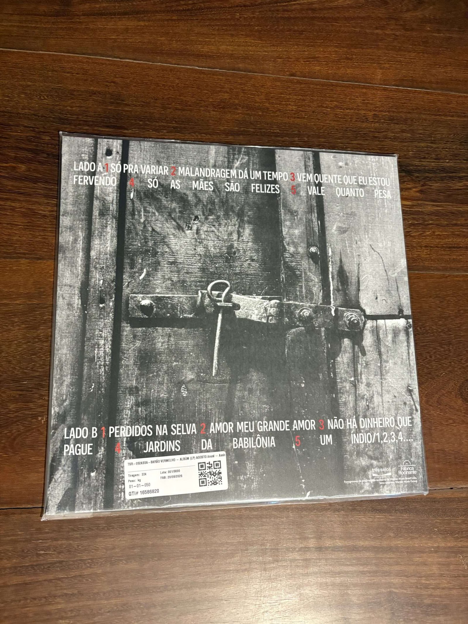 Lp Barão Vermelho - Barão Vermelho (1996) Vinil Cinza Translúcido Edição Rocinante - Imagem 2