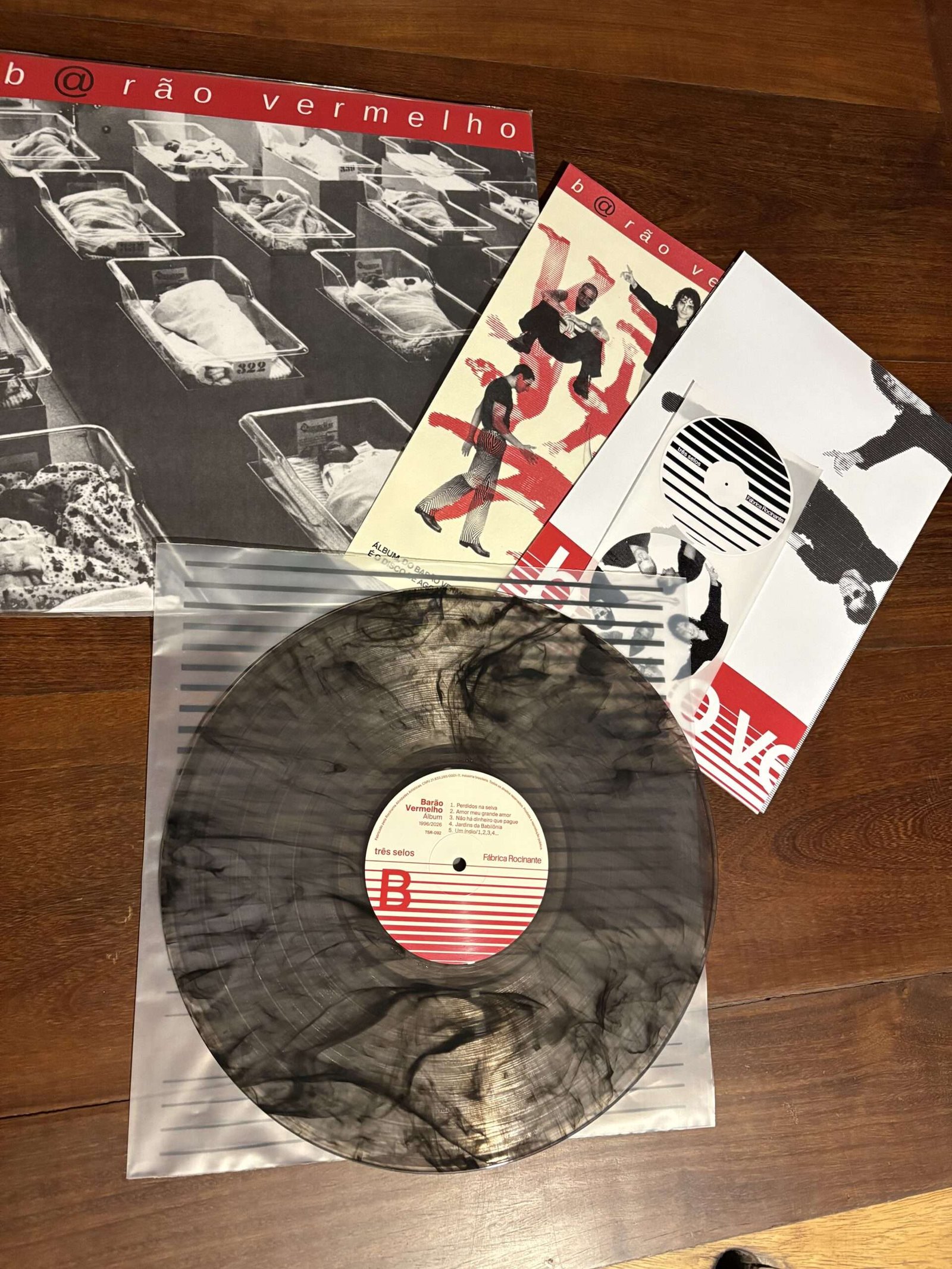 Lp Barão Vermelho - Barão Vermelho (1996) Vinil Cinza Translúcido Edição Rocinante - Imagem 3