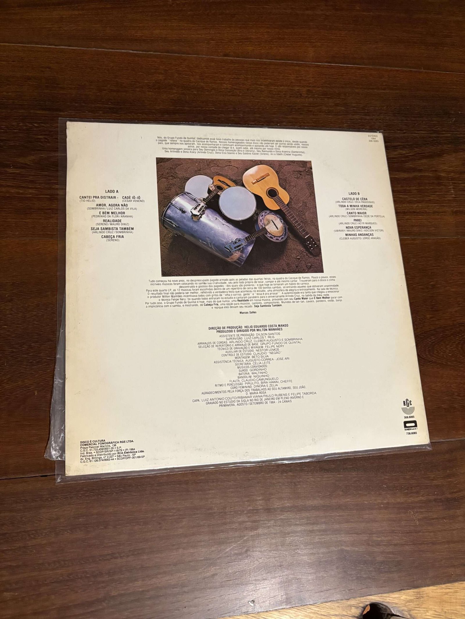 Lp Grupo Fundo de Quintal - Seja Sambista Também (1984) - Imagem 2