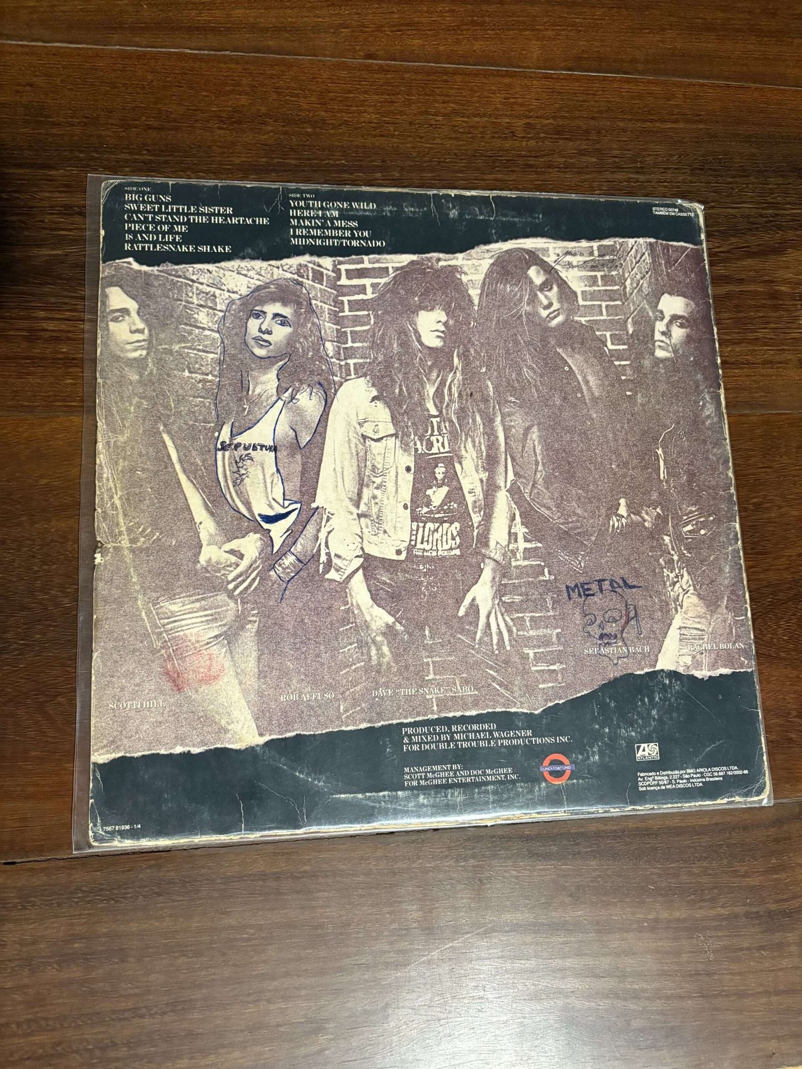 Lp Skid Row - Skid Row (1989) - Imagem 2