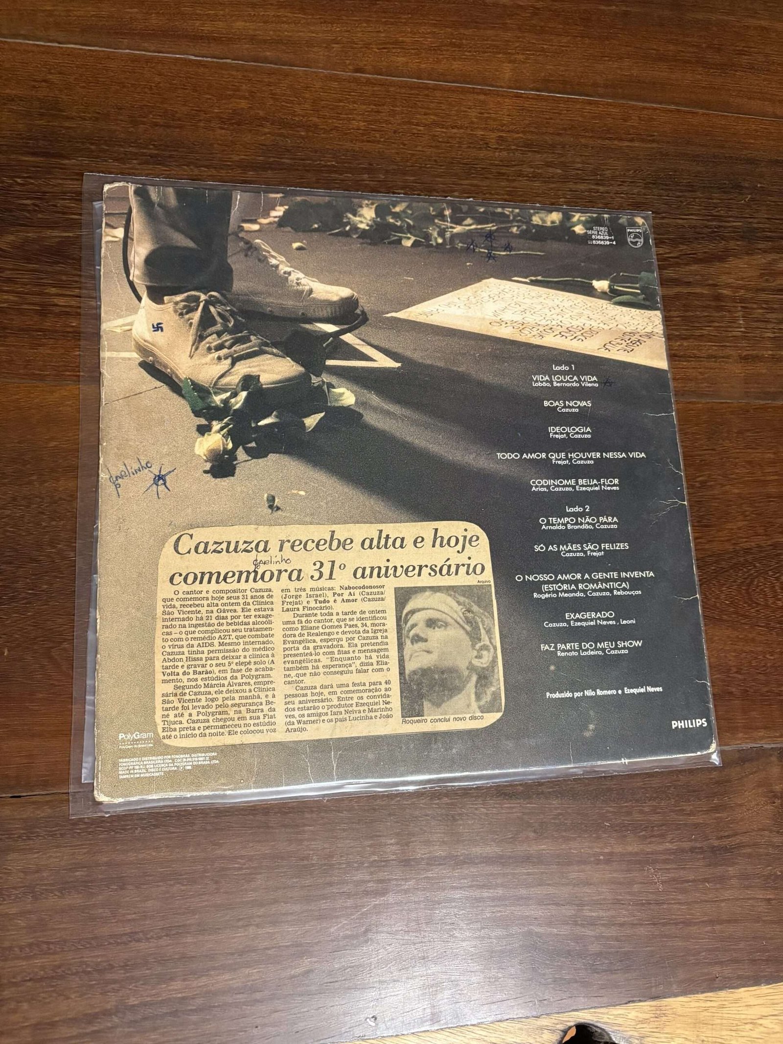 Lp Cazuza - O Tempo Não Para (1988) - Imagem 2