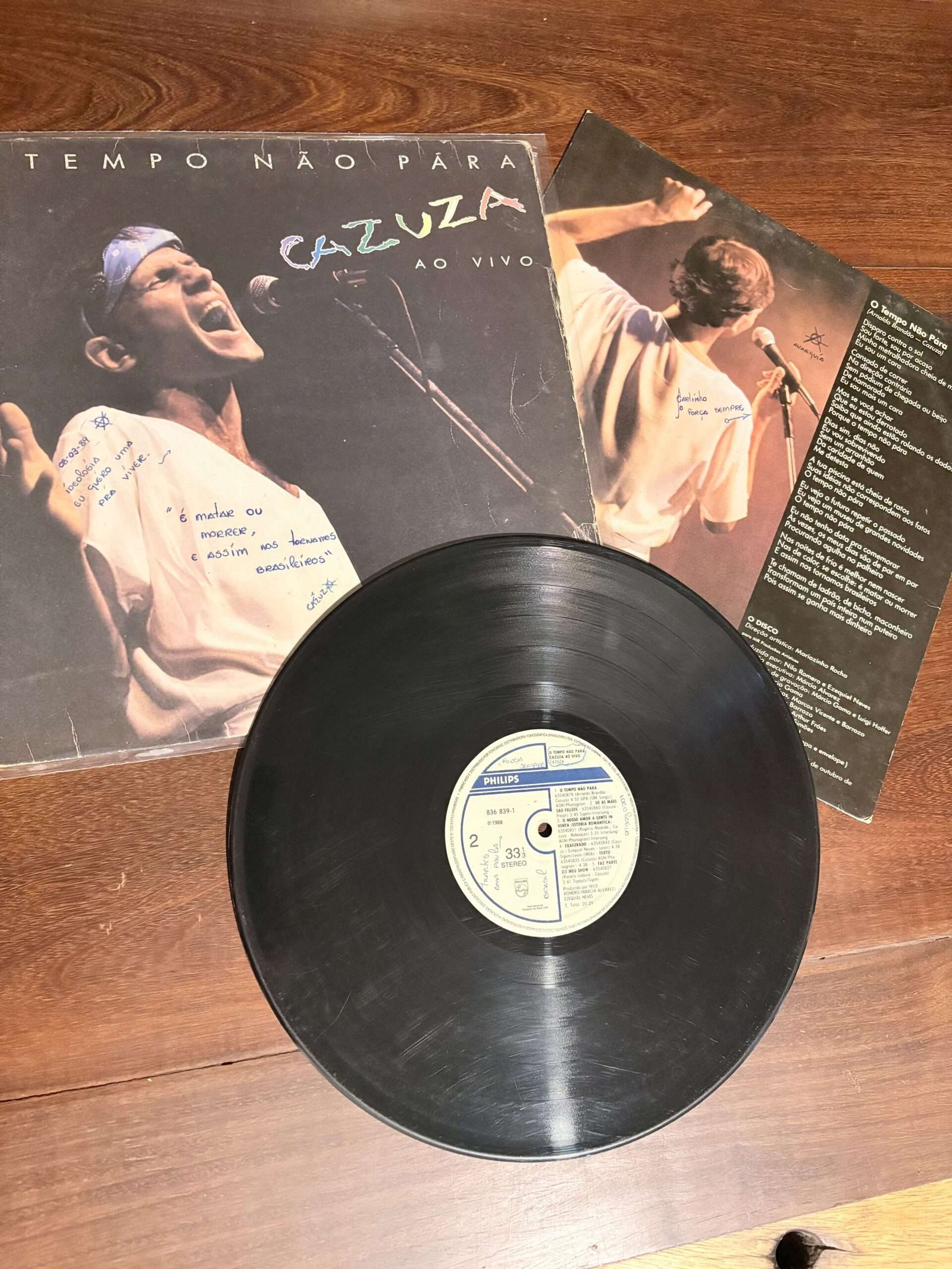 Lp Cazuza - O Tempo Não Para (1988) - Imagem 3