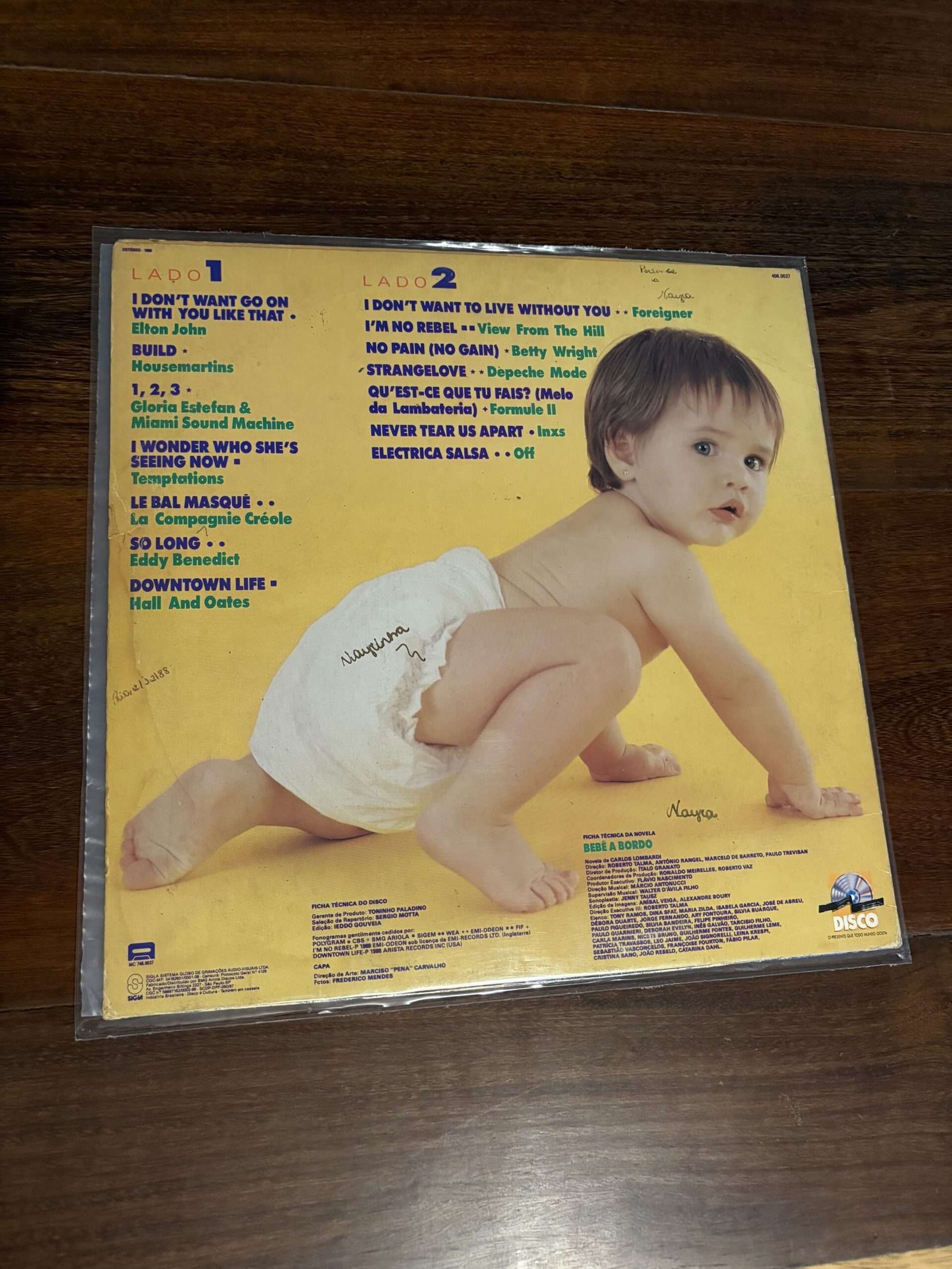 Lp Novela Bebê a Bordo - Internacional (1988) - Imagem 2