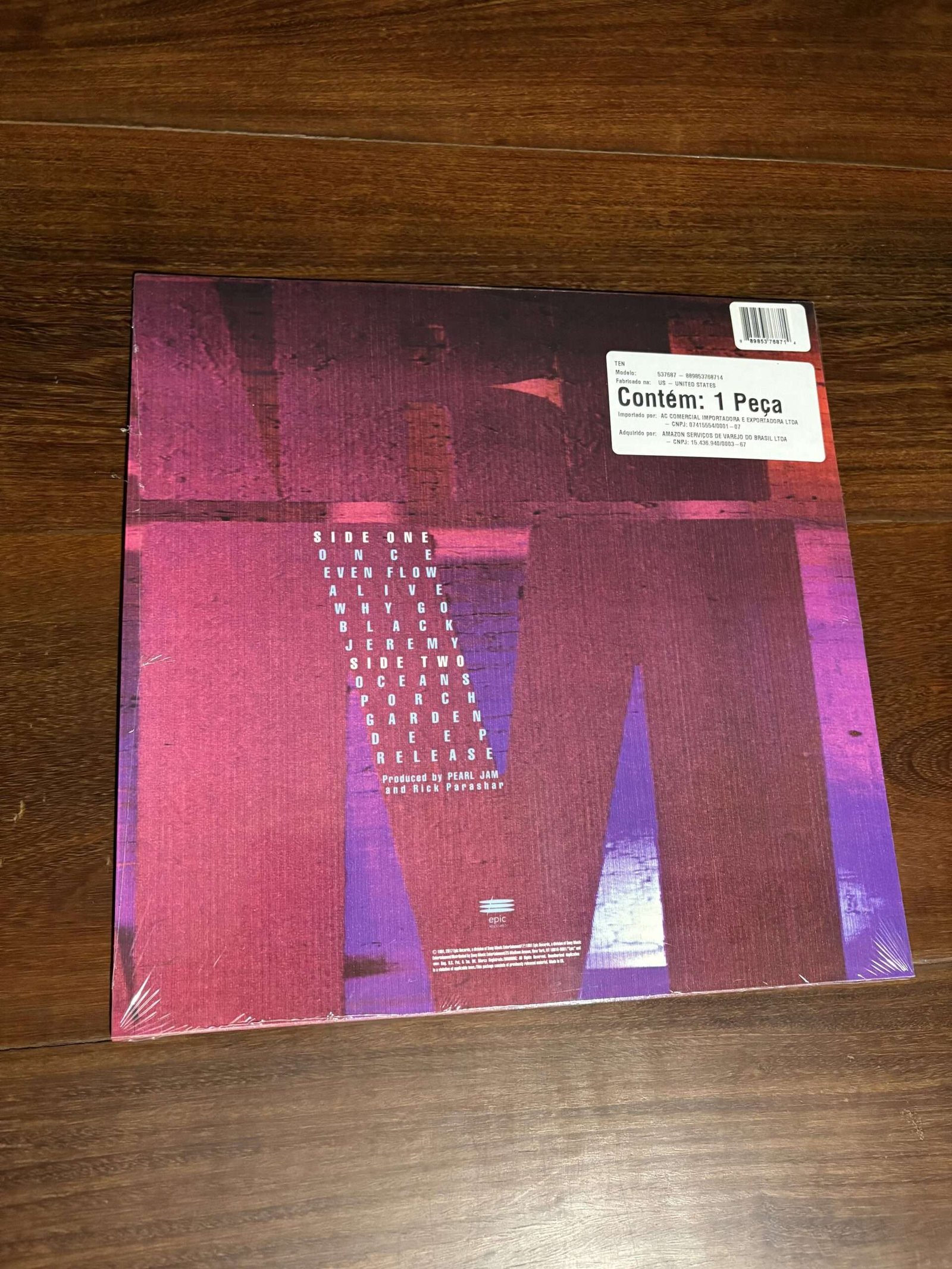 Lp Pearl Jam - Ten (1991) Lacrado Edição Importada - Imagem 2