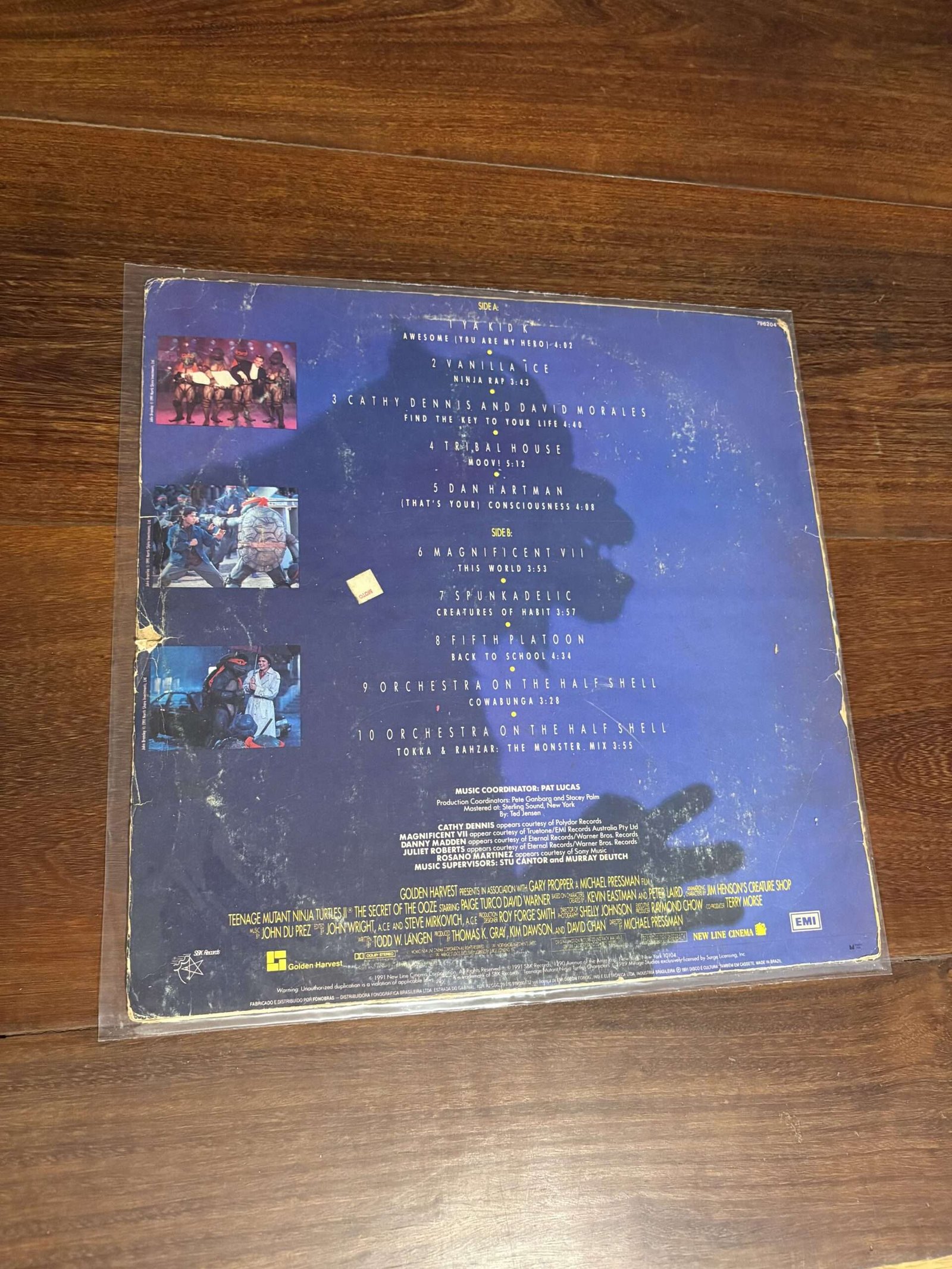 Lp Teenage Mutant Ninja II - The Secret of the Ooze (1991) Trilha Sonora - Imagem 2