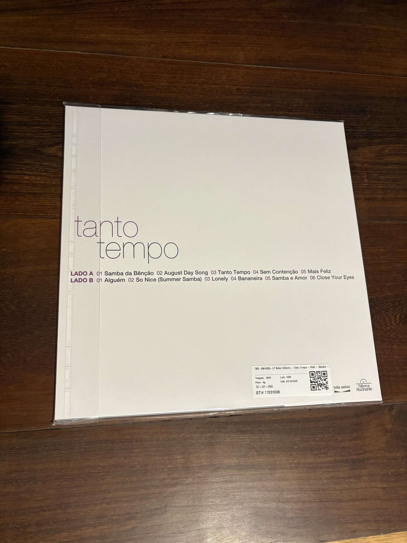 Lp Bebel Gilberto - Tanto Tempo (2000) Vinil Roxo Edição Rocinante - Imagem 2