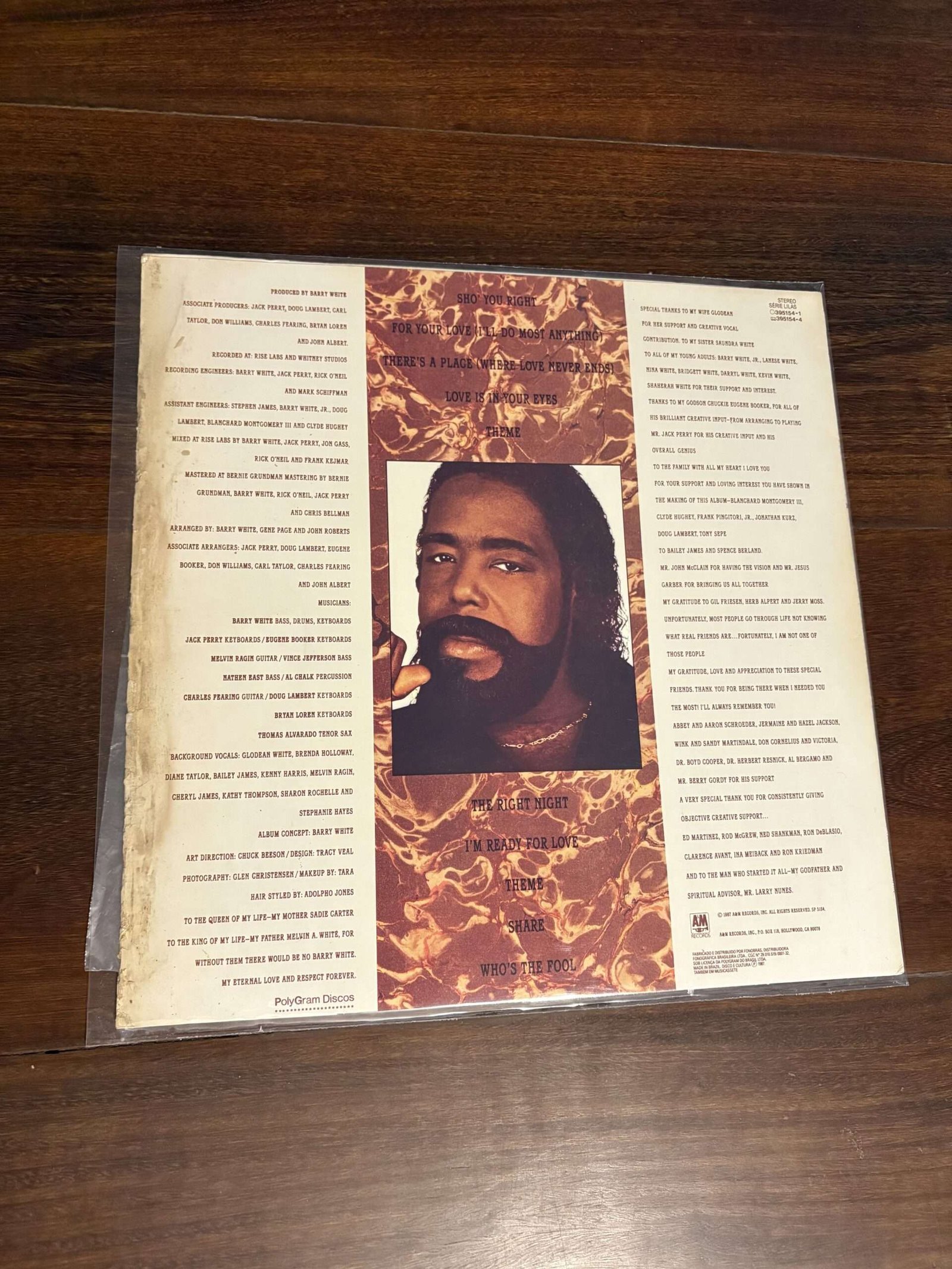 Lp Barry White - The Right Night & Barry White (1987) - Imagem 2