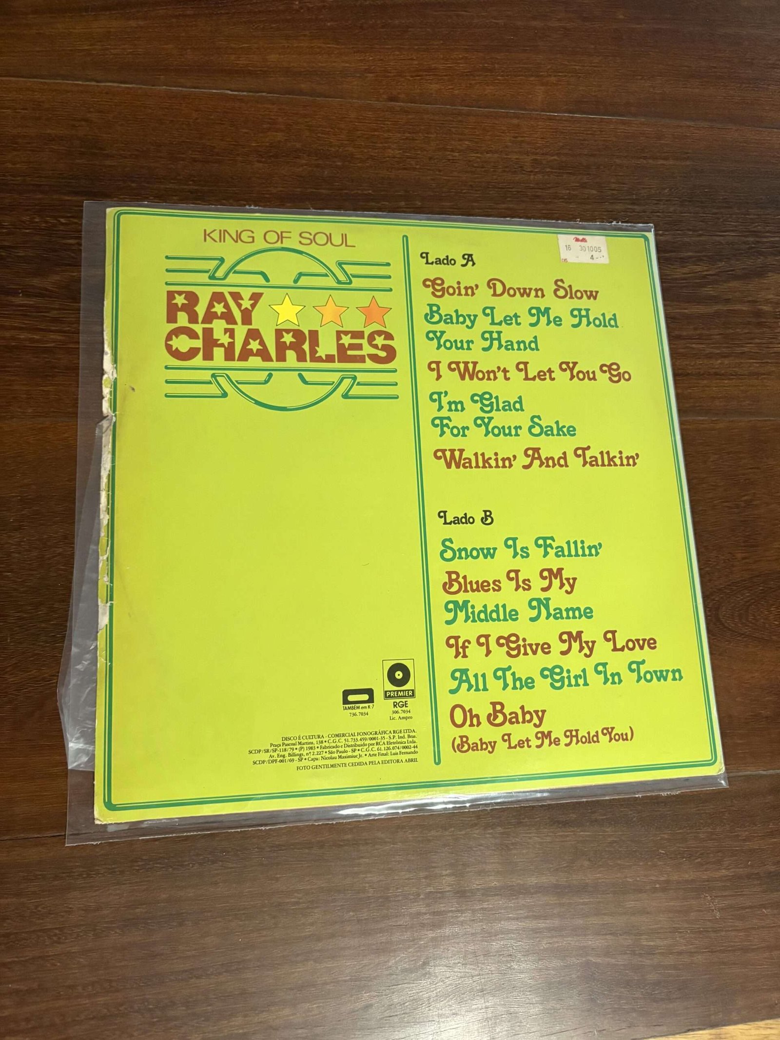 Lp Ray Charles - King Of Soul (1983) - Imagem 2