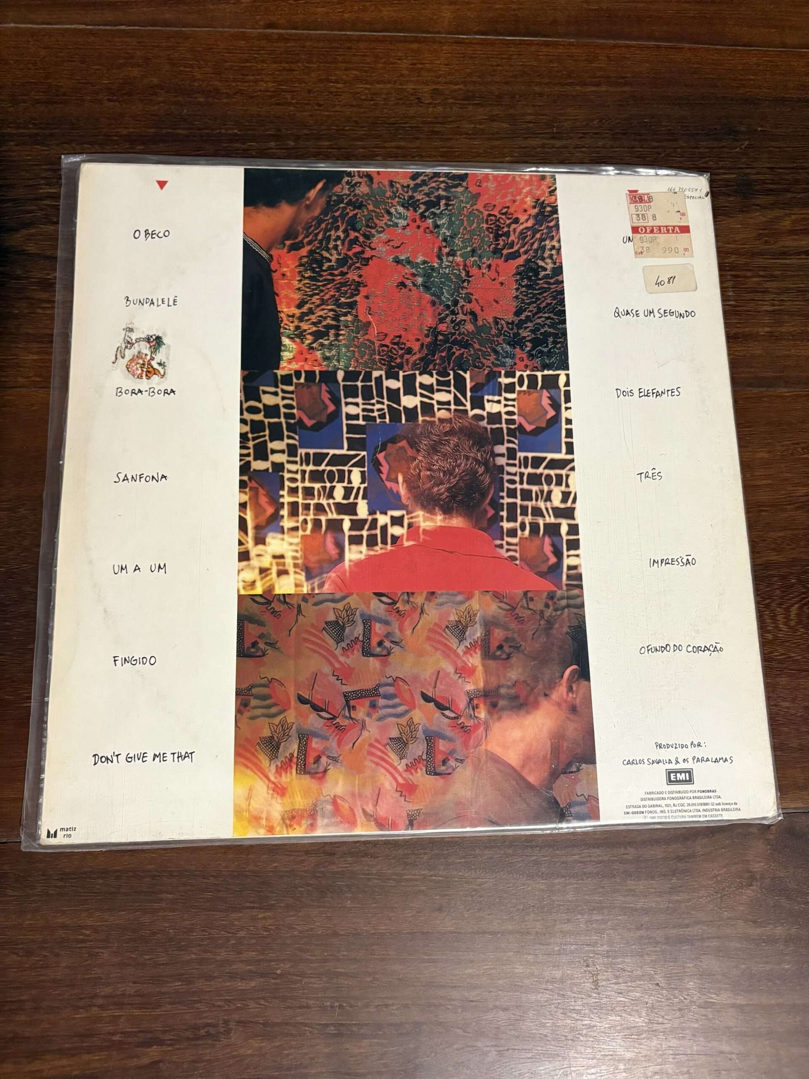 Lp Os Paralamas do Sucesso - Bora Bora (1988) - Imagem 2