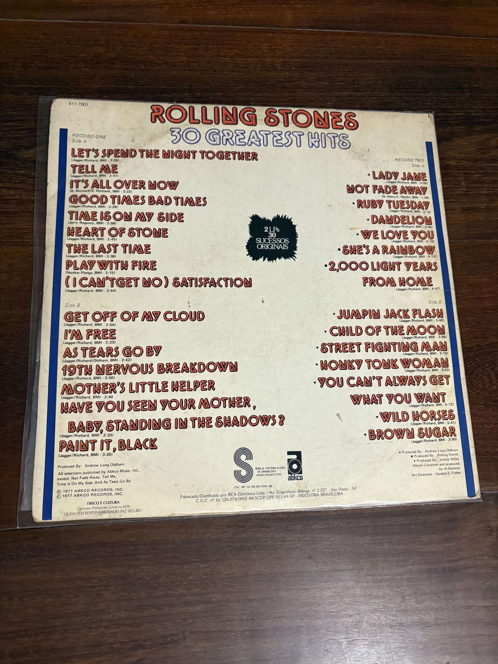 Lp The Rolling Stones - 30 Greatest Hits (1977) Duplo - Imagem 2