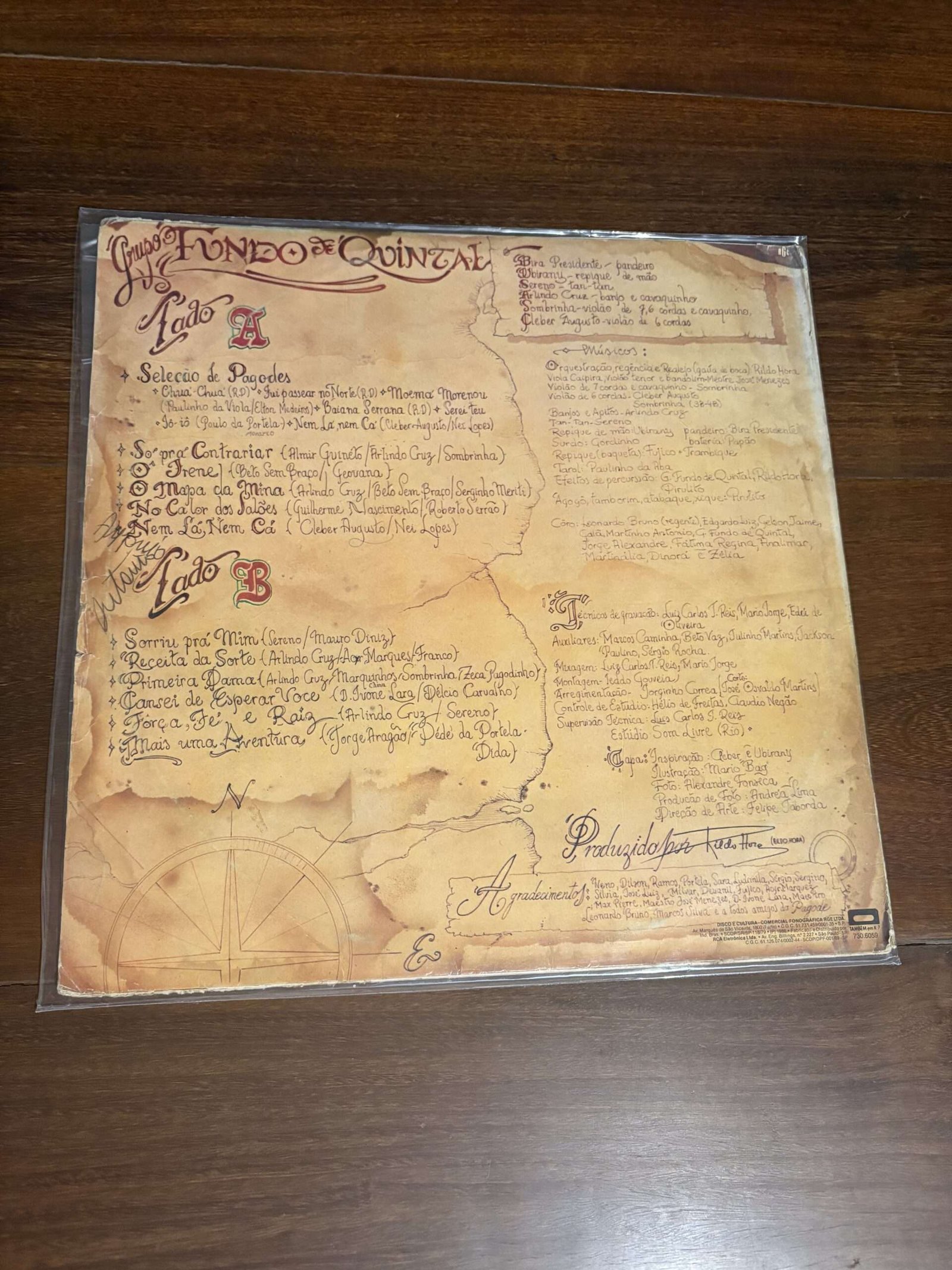 Lp Grupo Fundo de Quintal - Mapa da Mina (1986) - Imagem 3