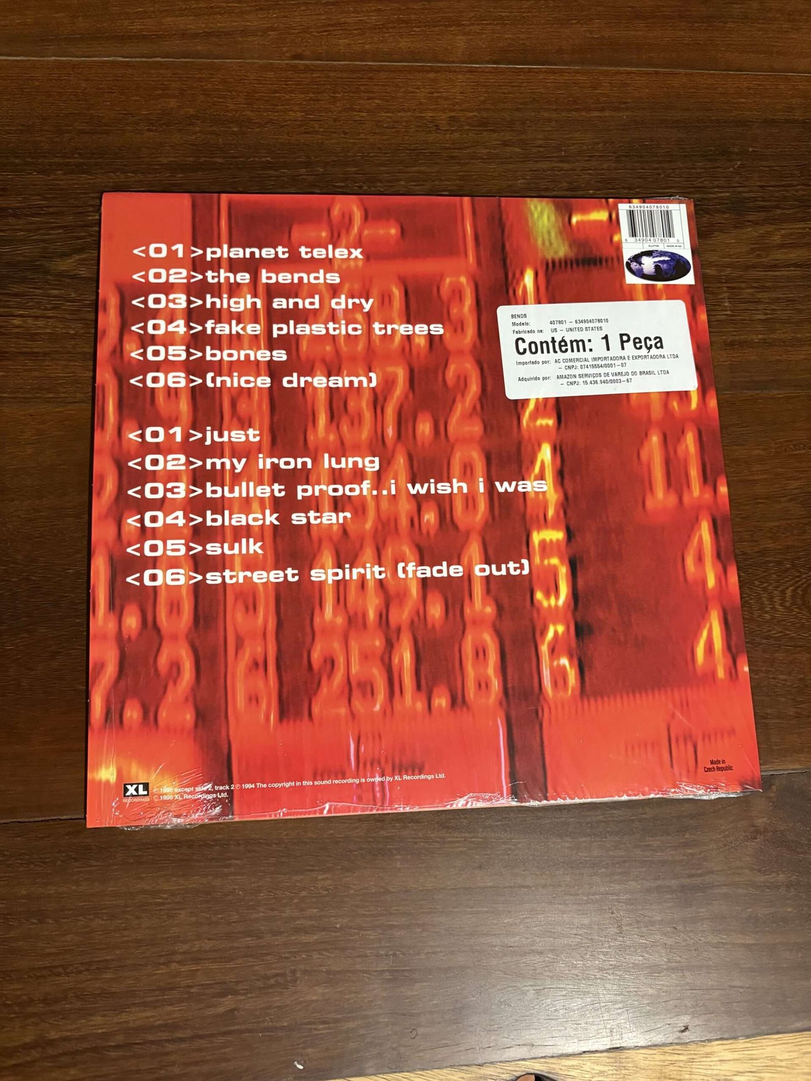 Lp Radiohead - The Bends (1995) Lacrado Edição Importada - Imagem 2
