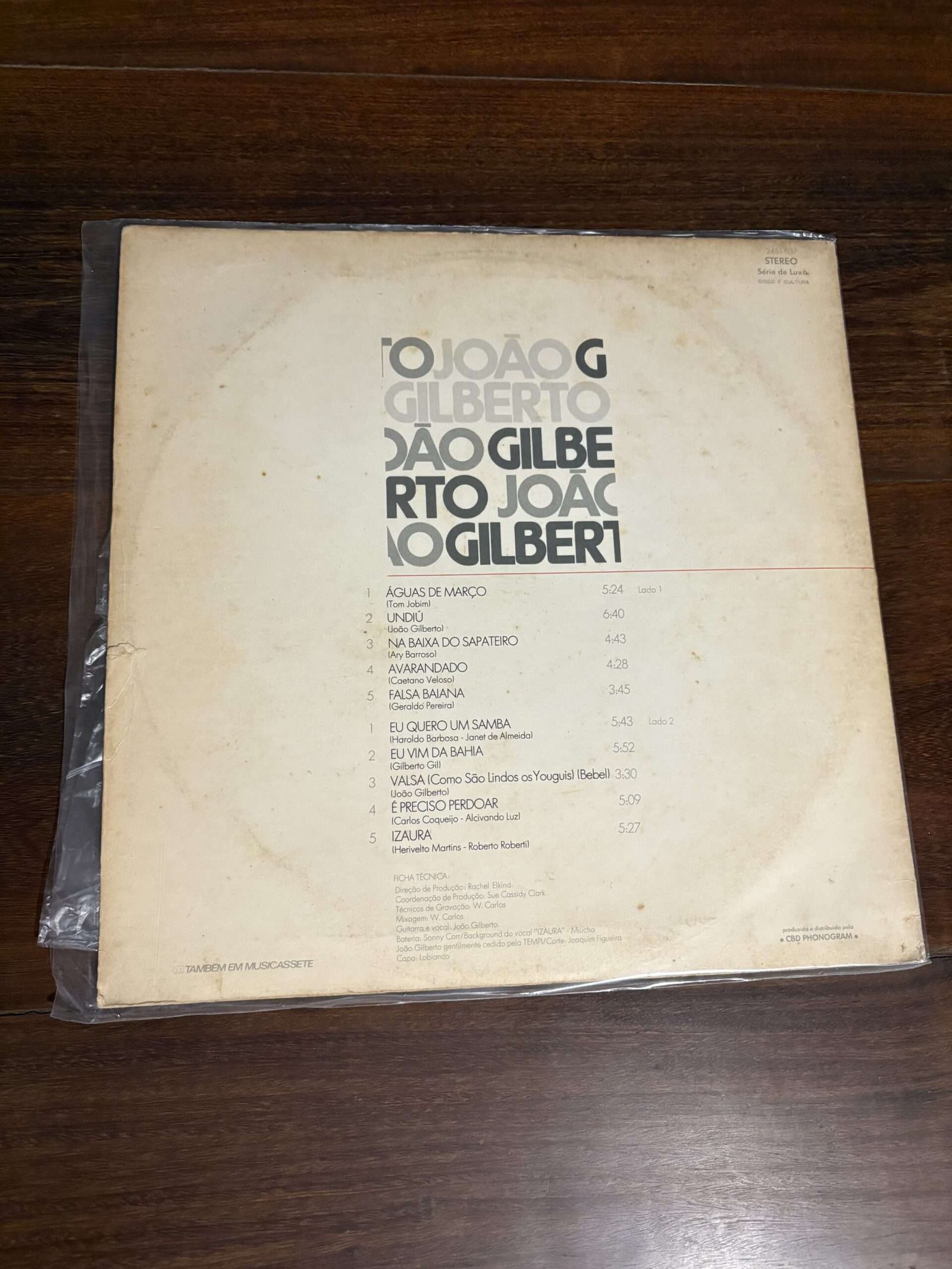 Lp João Gilberto - João Gilberto (1973) - Imagem 2