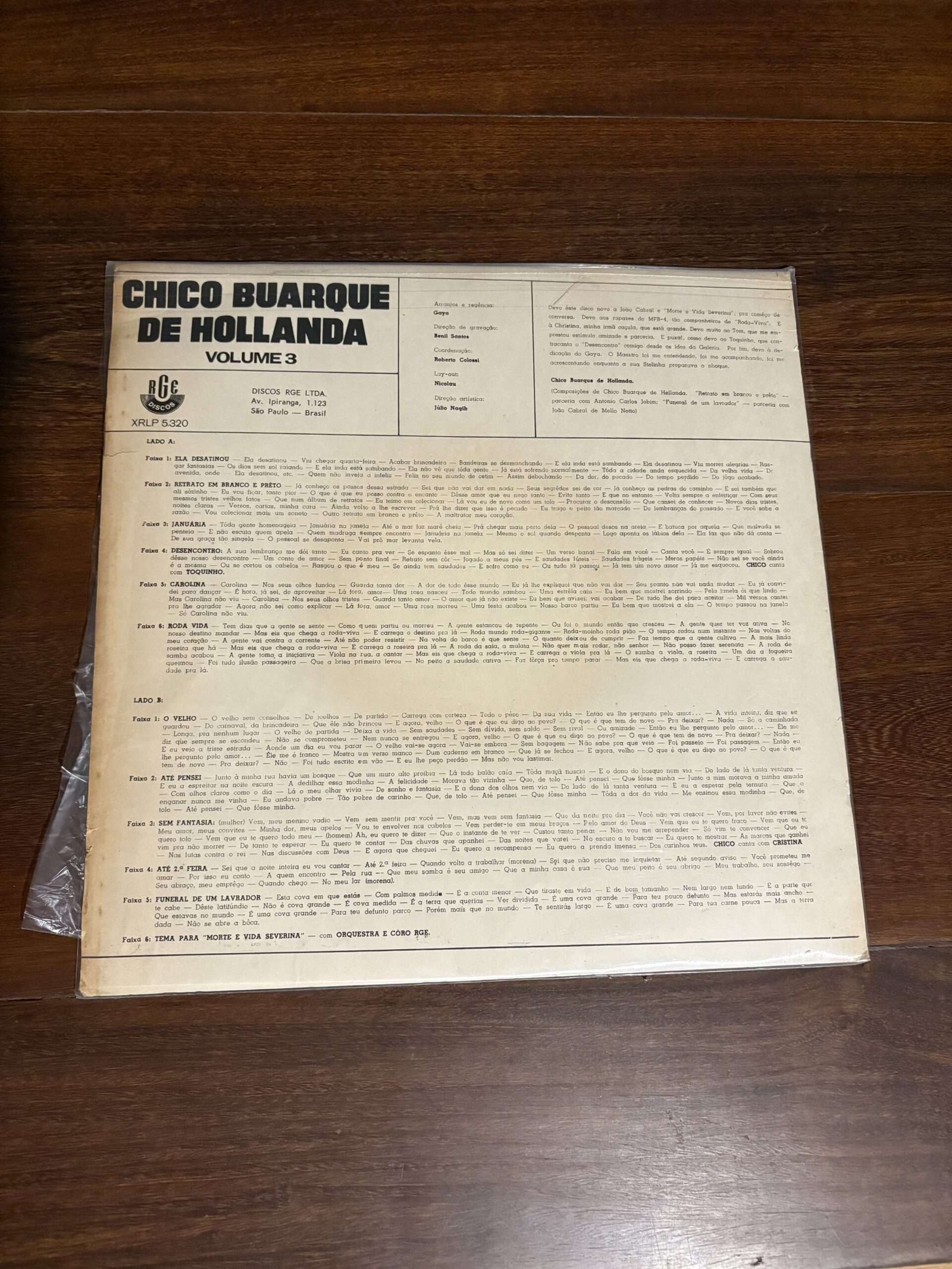 Lp Chico Buarque - Chico Buarque de Hollanda Volume 3 (1968) - Imagem 2