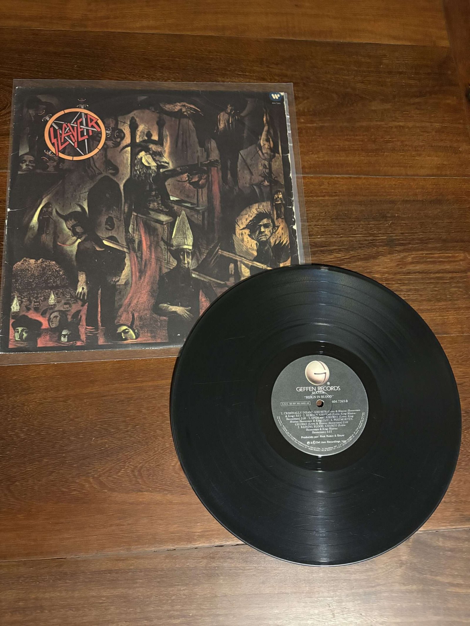 Lp Slayer - Reign in Blood (1986) Original de Época - Imagem 3