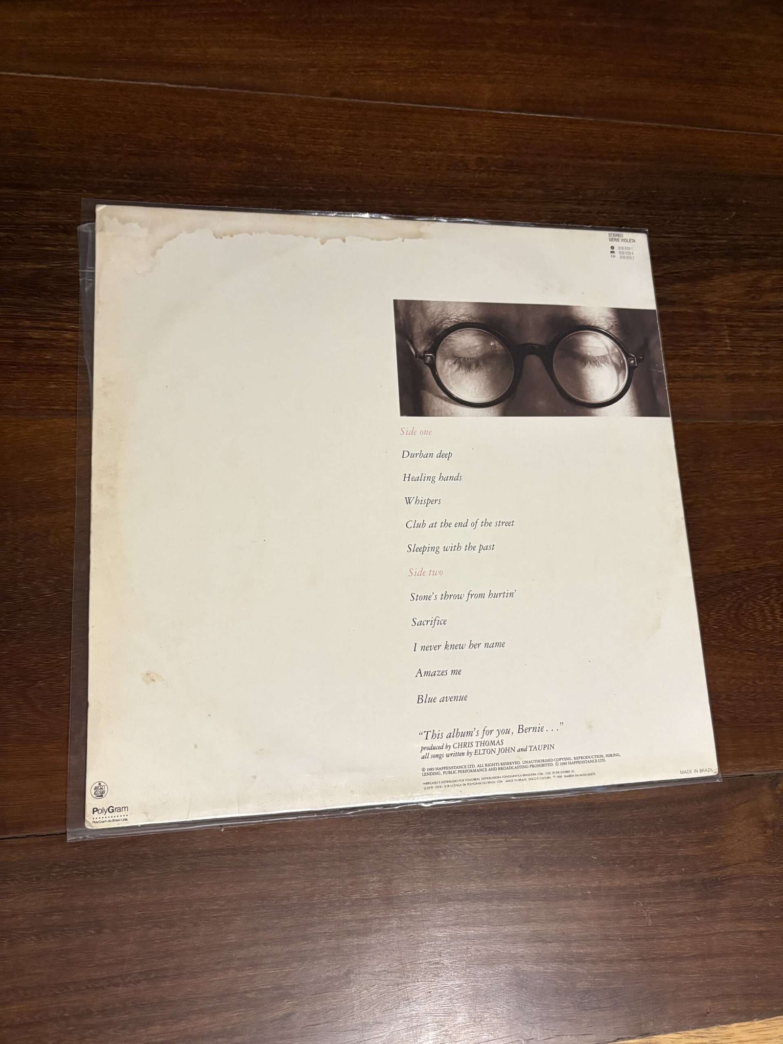 Lp Elton John - Sleeping with the past (1989) - Imagem 2