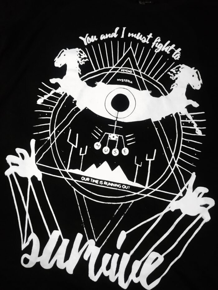 Muse Camiseta Mowhawk Skull Band Logo Nue Oficial Para Hombre, Color Negro