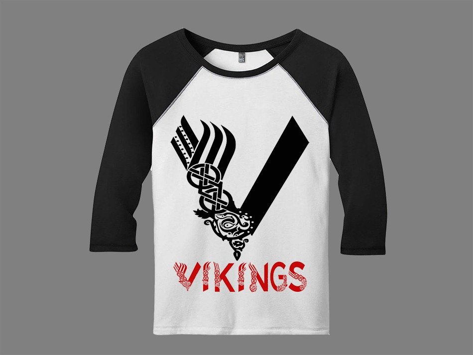 Raglan Manga 3/4 Vikings