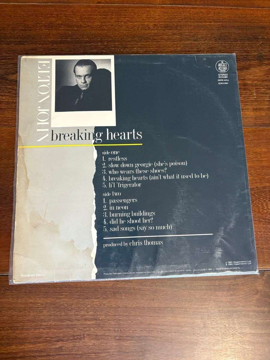 Lp Elton John - Breaking Hearts (1984) - Imagem 2