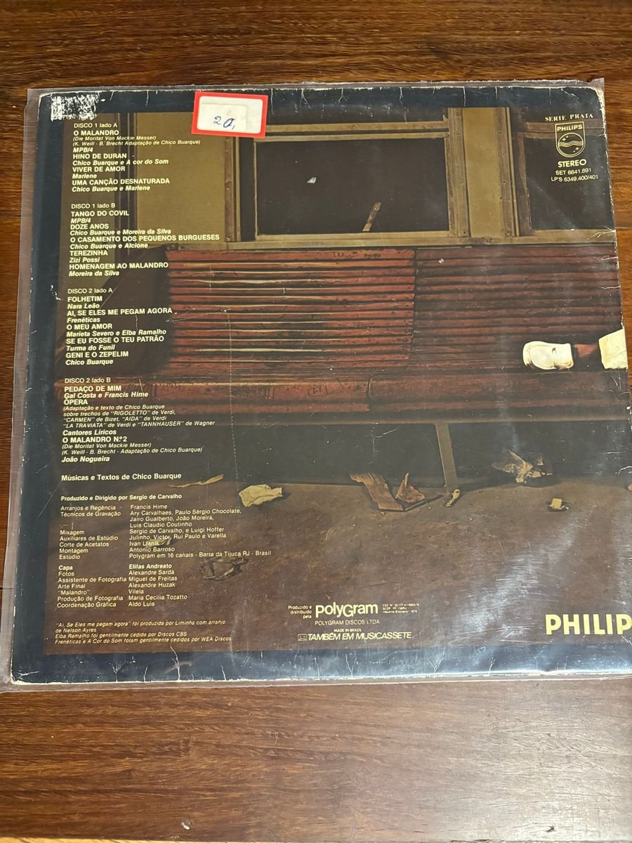 Lp Duplo Chico Buarque - Ópera do Malandro (1979) - Imagem 3
