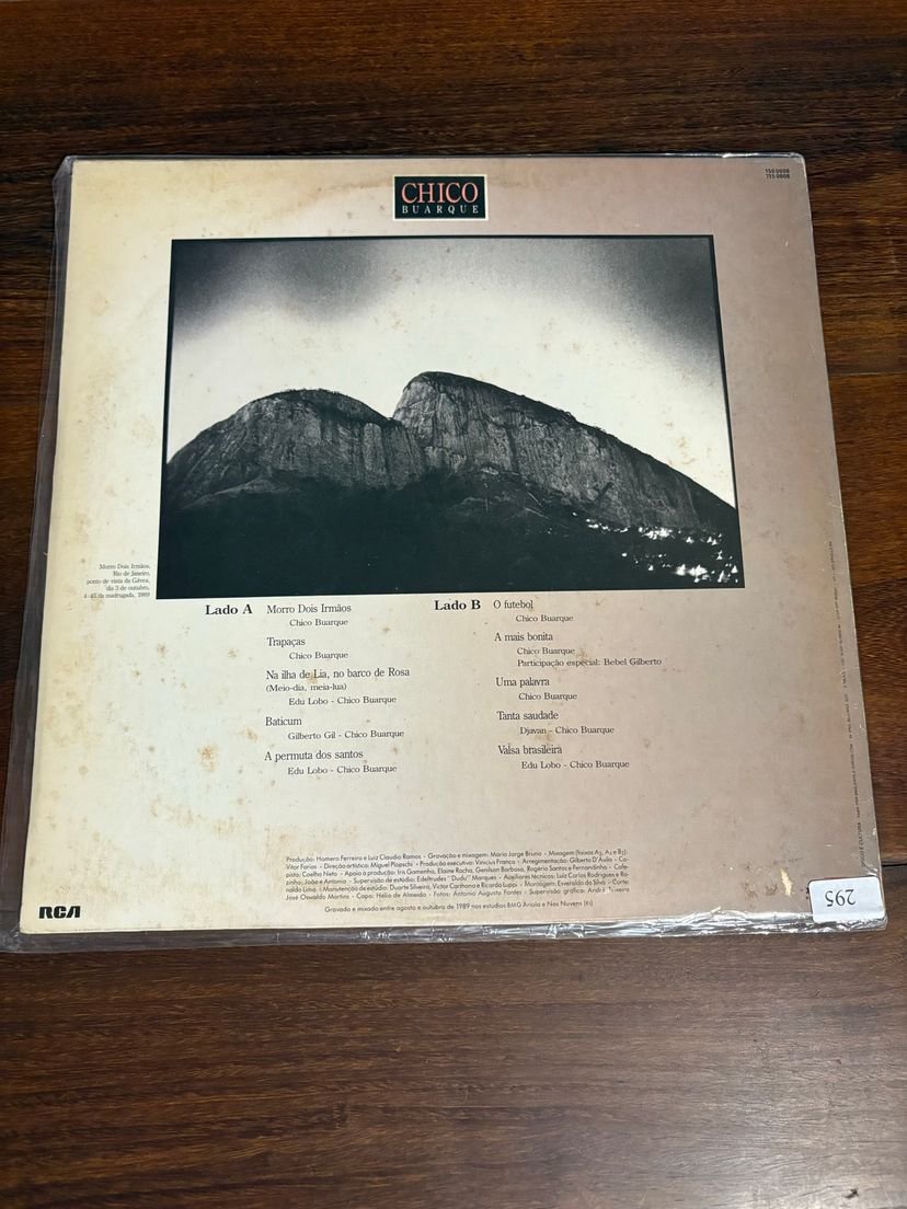 Lp Chico Buarque - Chico Buarque (1989) - Imagem 2