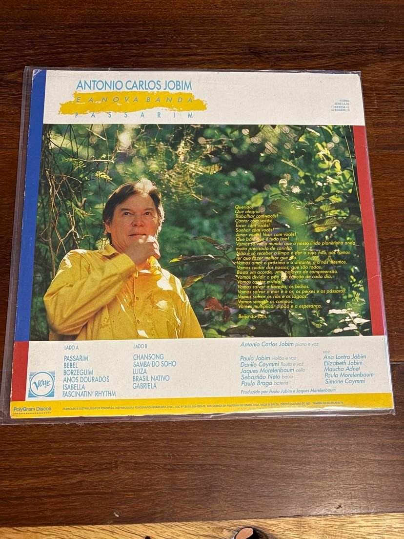 Lp Tom Jobim - Passarim (1987) - Imagem 2
