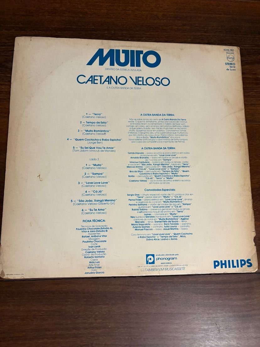 Lp Caetano Veloso - Muito (Dentro da Estrela Azulada) (1978) - Imagem 2