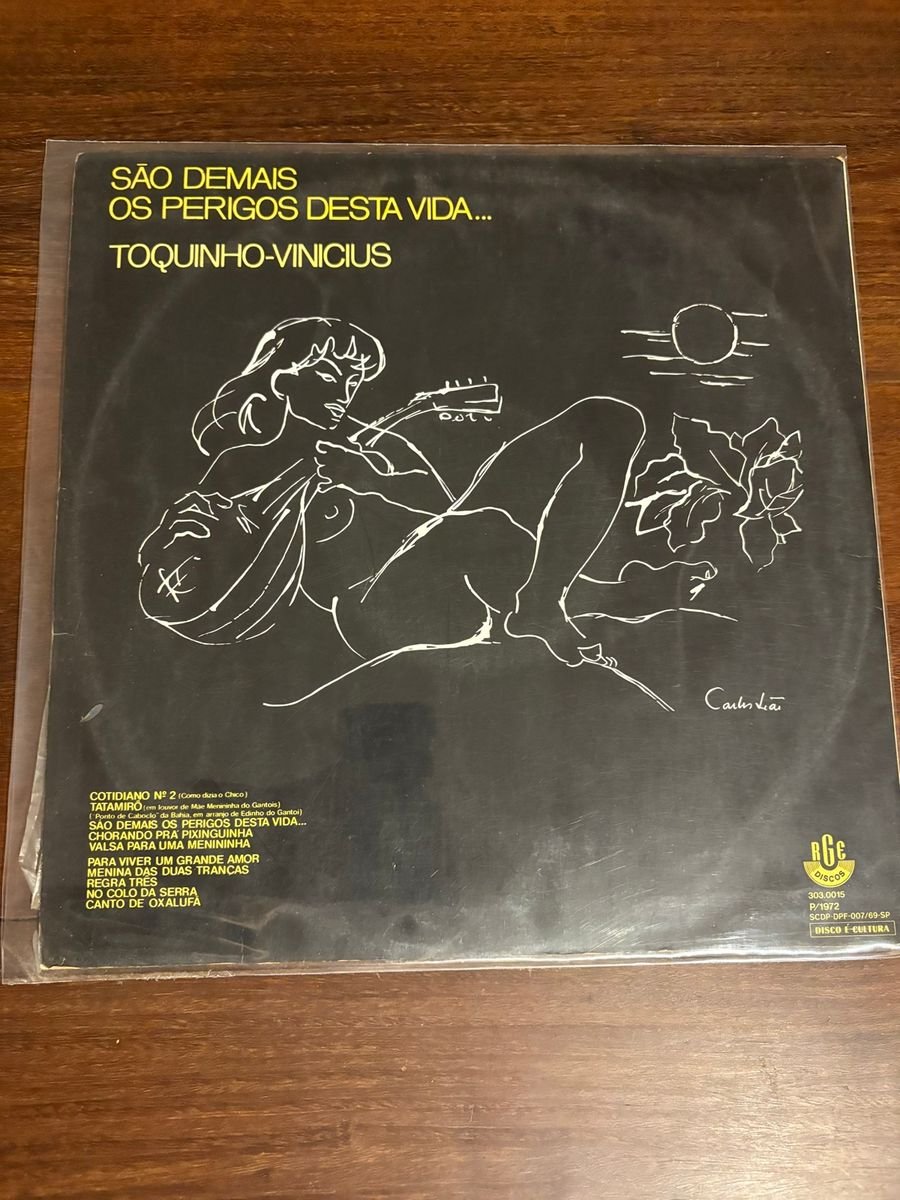 Lp Vinicius de Moraes e Toquinho - São Demais os Perigos desta Vida (1972) - Imagem 2